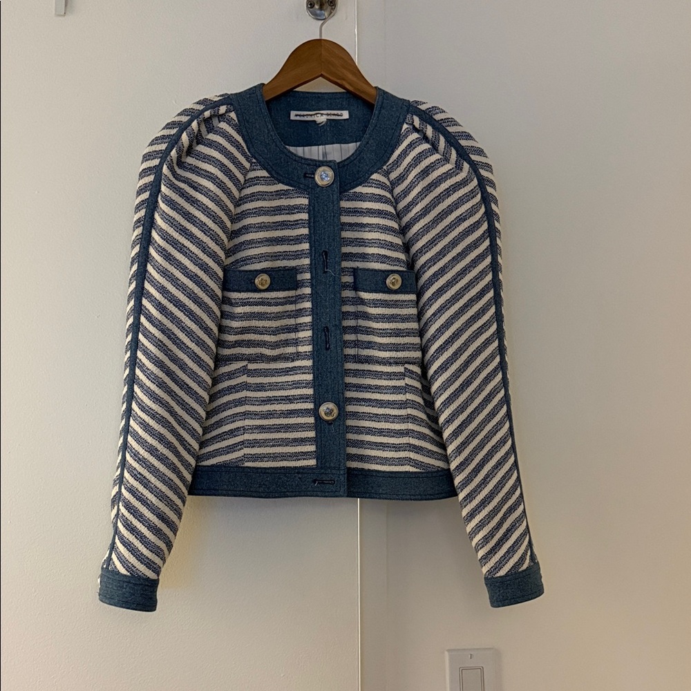Veronica Beard Stripe Tweed Blazer